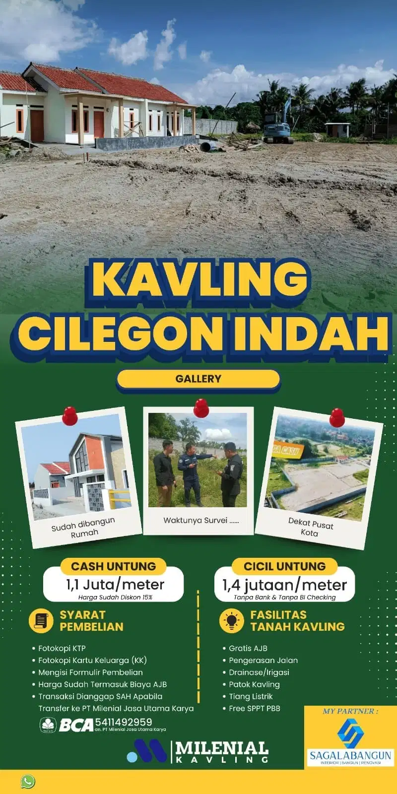 Tanah Kavling Cilegon, Dekat Taman Kota
