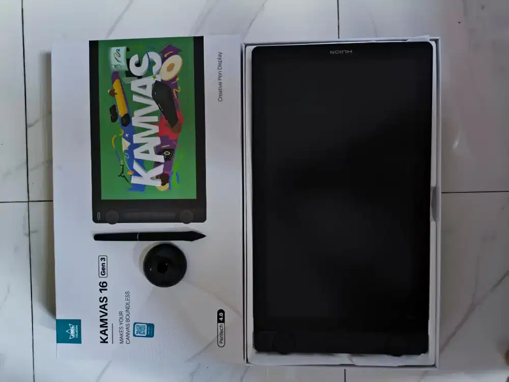Dijual, Huion Canvas 16 Gen 3 Full set Second like new44