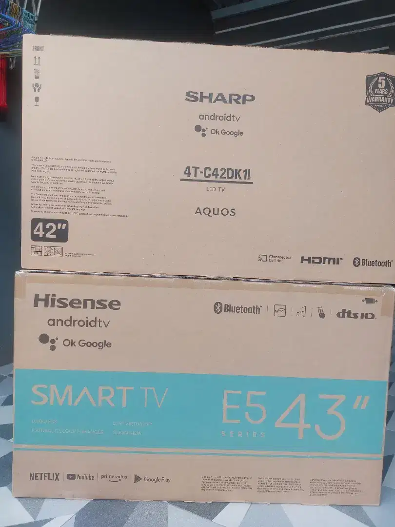 Smart android google tv 43 inch Samsung tcl sharp hisense