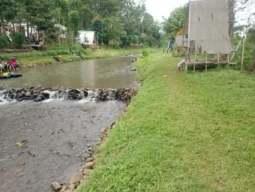 JUAL TANAH PINGGIR KALI AKSES MOBIL DI BANJARAN