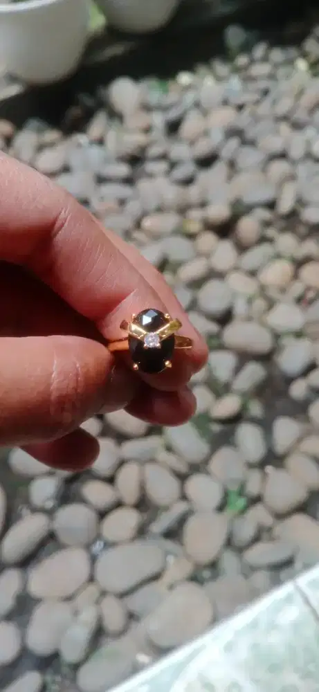 Cincin Black Onyx utk Wanita