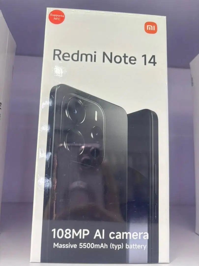 Redmi note 14 Ram 8/256gb hitam baru garansi resmi nasional