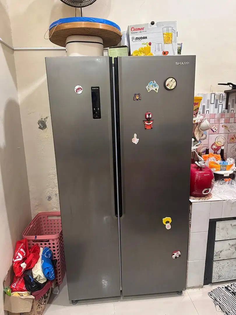 Jual Kulkas Sharp 2 pintu murah SIDE BY SYDE