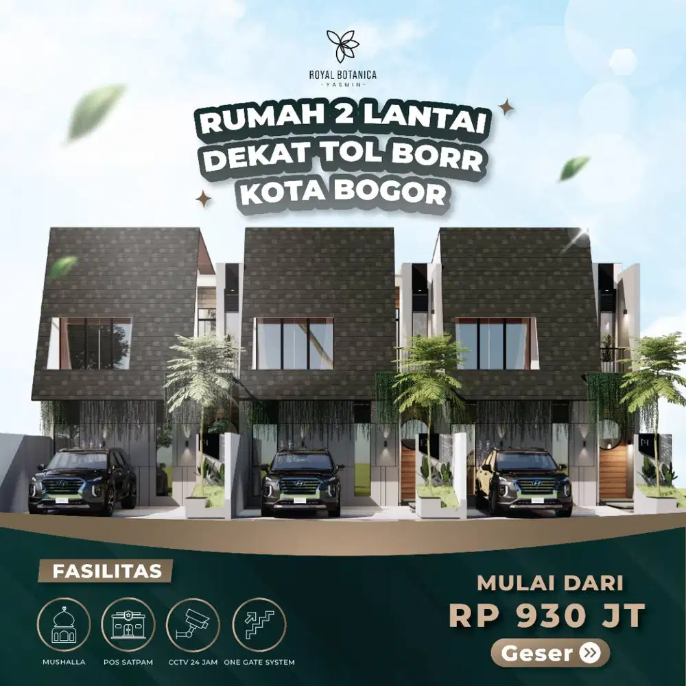 Rumah 2 Lantai Syariah di Kota Bogor Royal Botanica Yasmin