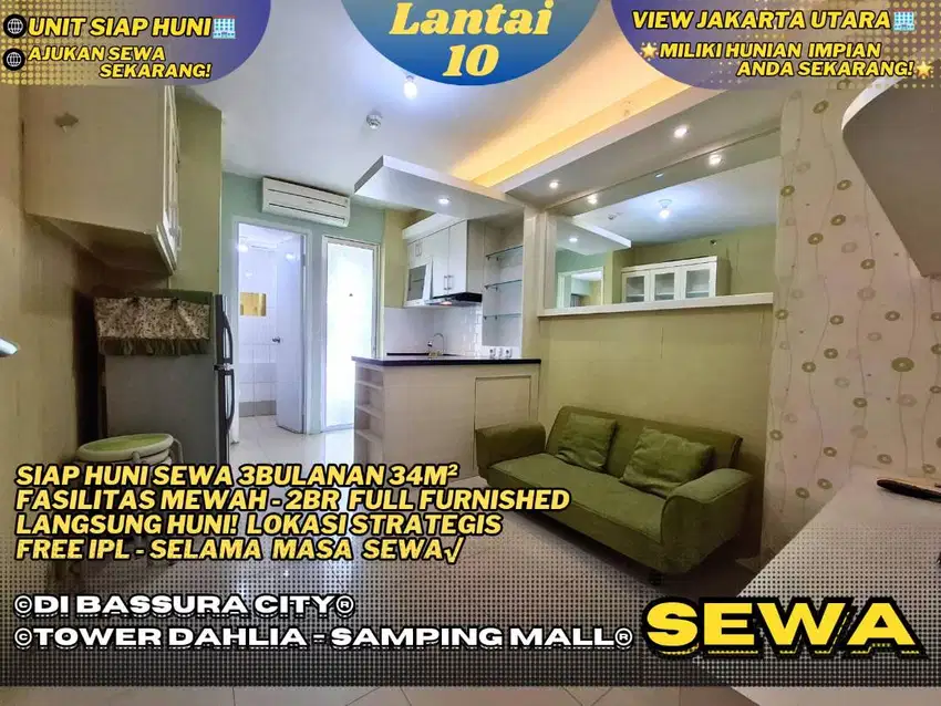 Miliki Segera! Sewa 3Bulan 2BR Furnished Samping Mall Di Bassura City