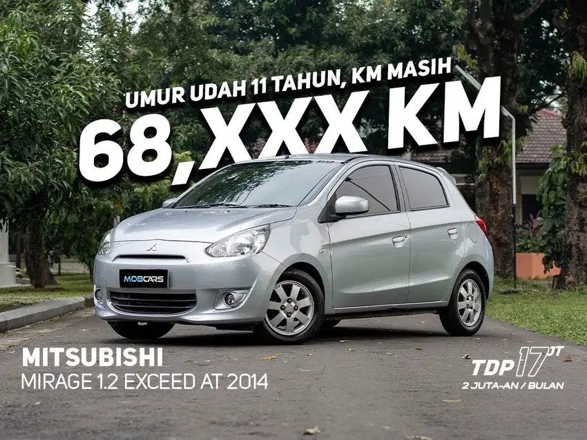 FREE GARANSI MESIN MITSUBISHI MIRAGE 1.2 EXCEED AT MATIC 2014 SILVER