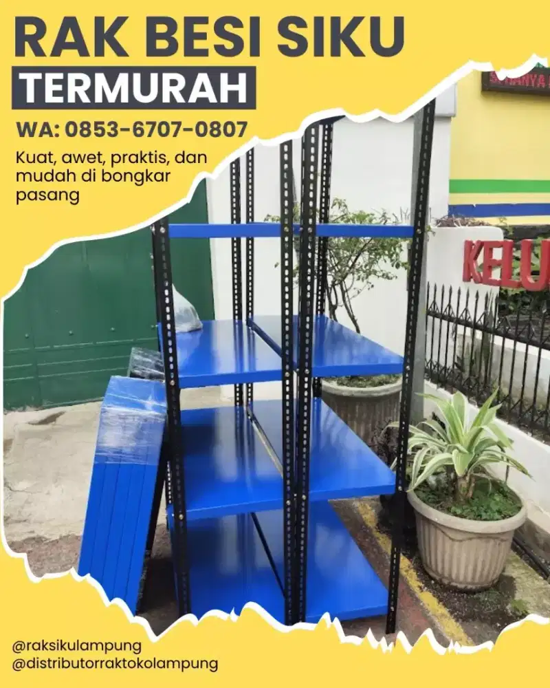 Rak Besi Siku Lubang 5 Susun Murah