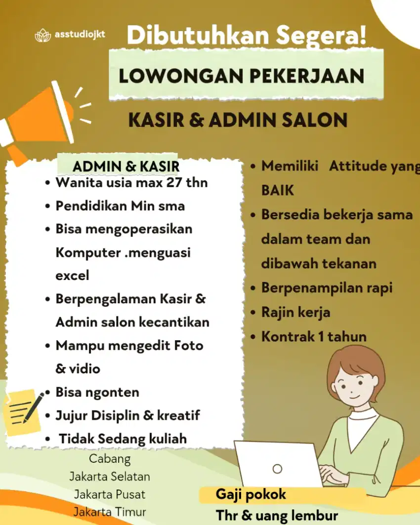 Lowongan Admin salon