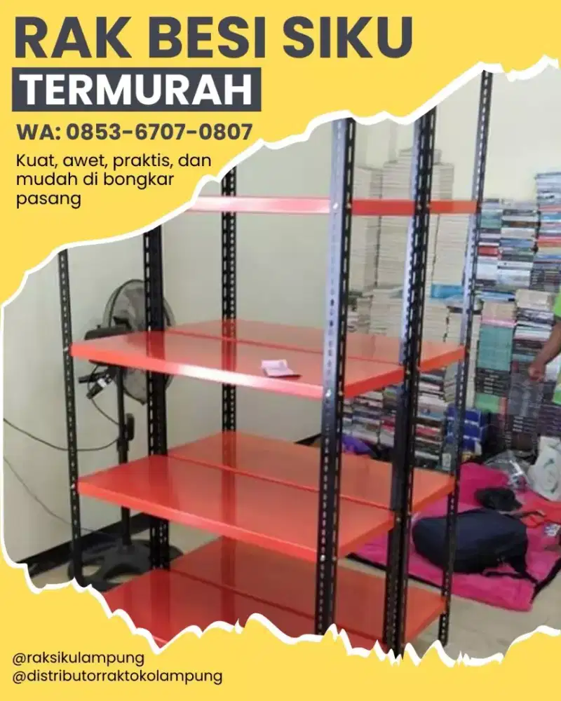 Rak Besi Siku Orange 5 Susun