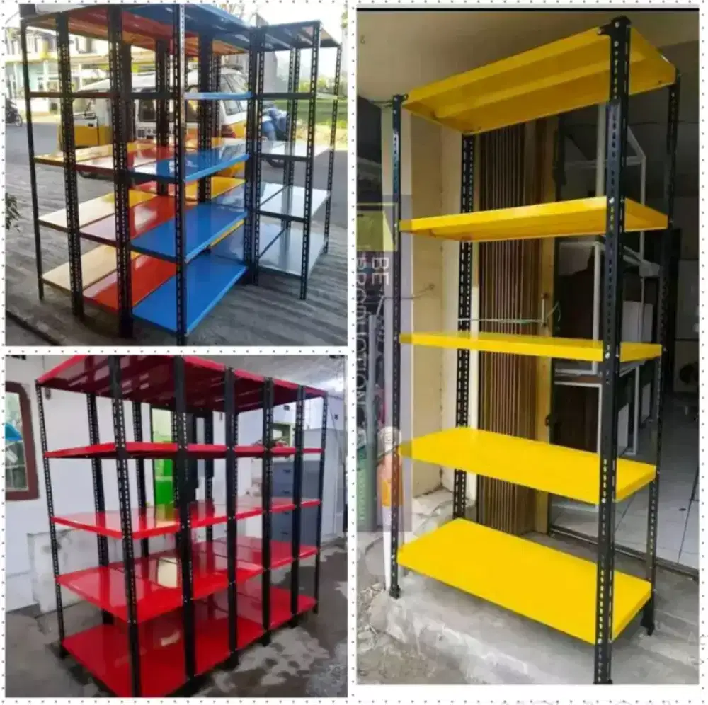 Rak Besi Siku Lubang Serbaguna 5 Susun