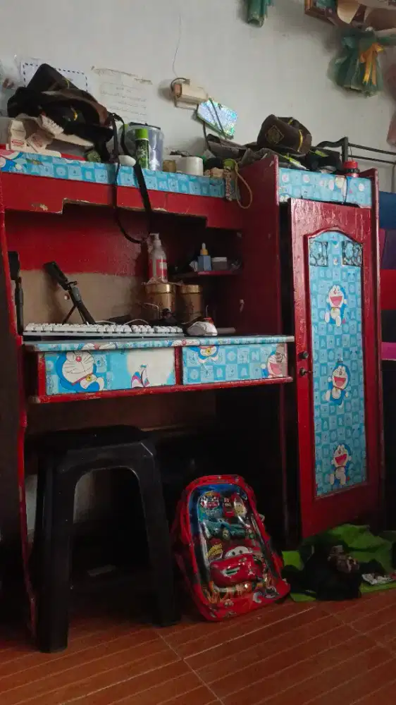 Meja belajar kayu jati asli bekas