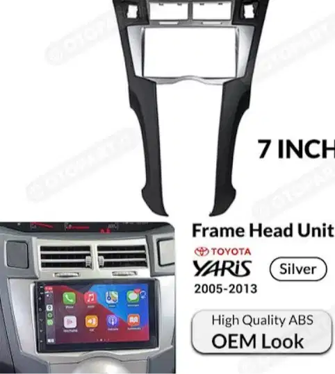 Frame Head Unit 7 inch Yaris Bakpao 2006-2013 Hitam