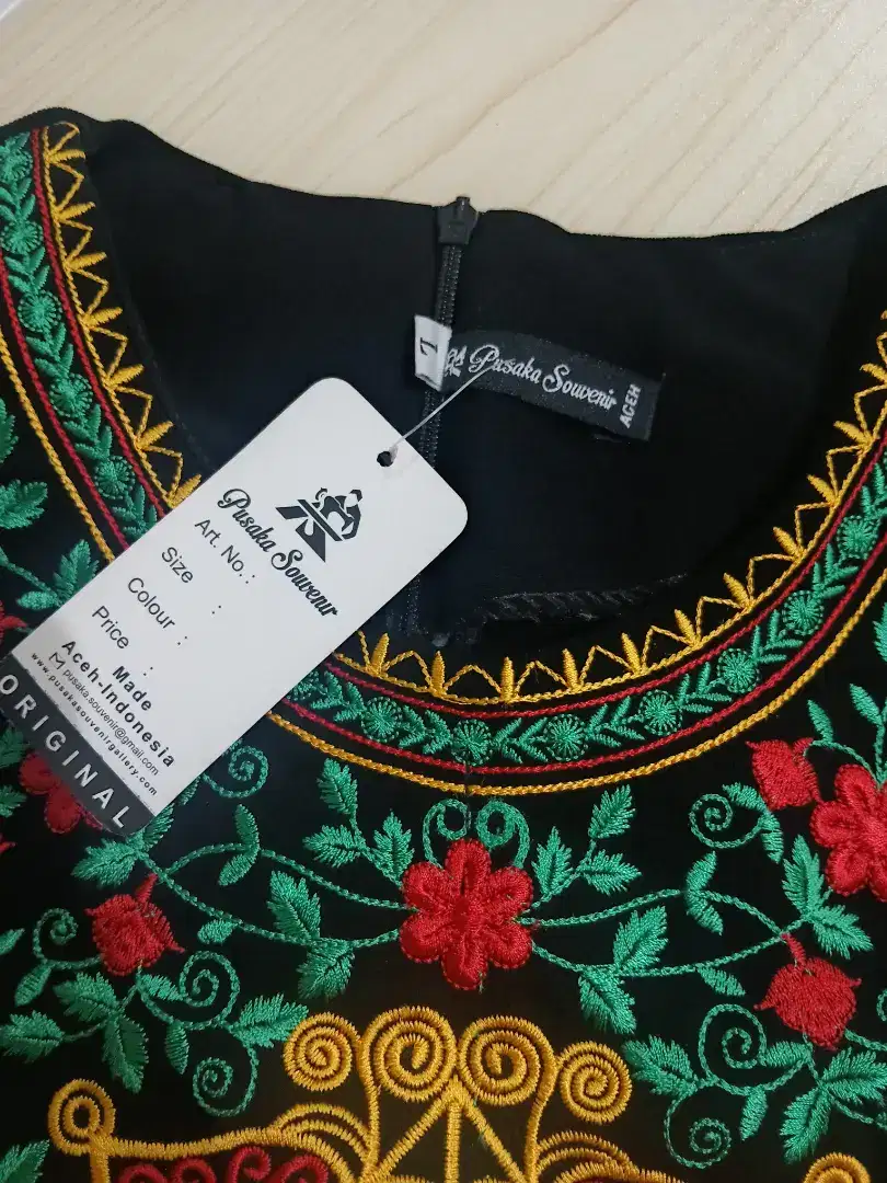 BAJU GAMIS WANITA MOTIF KHAS ACEH PUSAKA ACEH GAYO