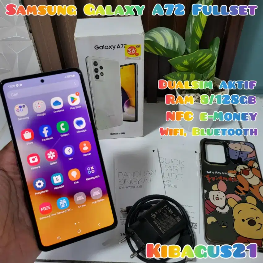 Samsung A72 Fullset Dualsim aktif lancarjaya