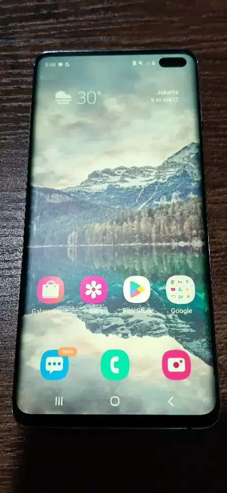 Samsung galaxy s10+ putih bekas