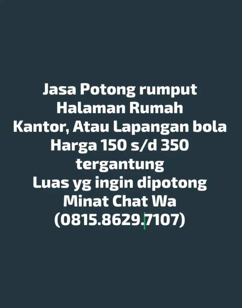 Jasa potong rumput dan perapihan