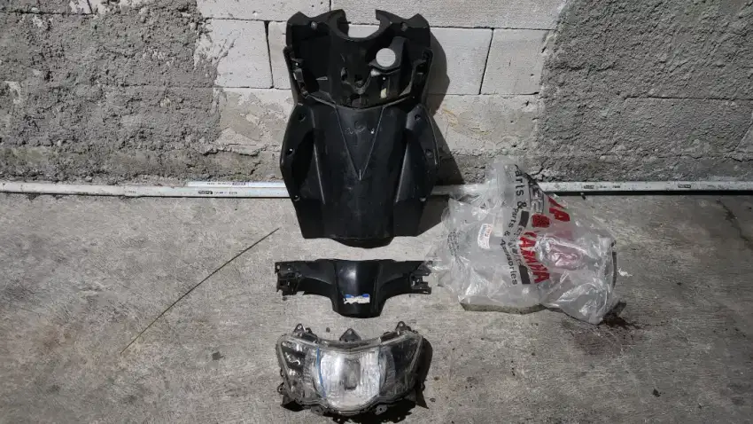 Body Kasar Batok Belakang, Cover Kontak dan Headlamp Mio Soul GT Ori