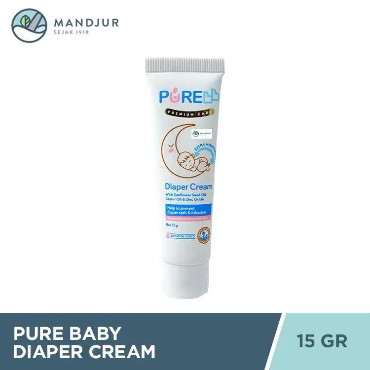 Pure Baby Diaper Cream 15 Gram - Krim Pelindung Kulit Bayi Area