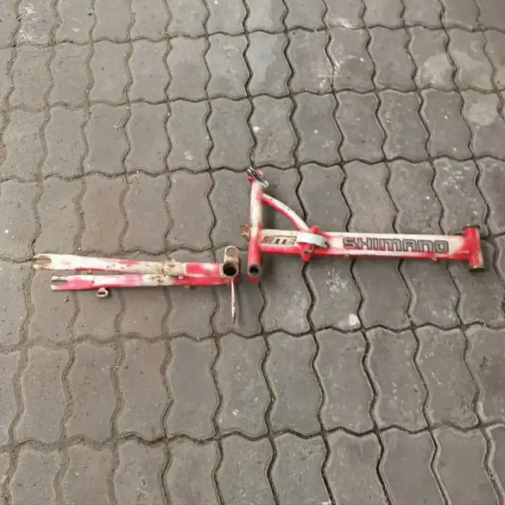 Rangka frame sepeda lipat suspensi