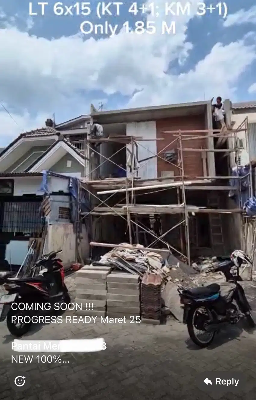 Pantai mentari kenjeran baru gress 2lt