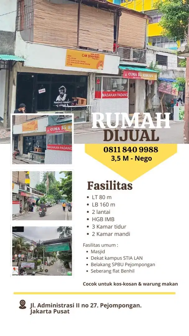 Rumah Dijual - Pejompongan Jakarta Pusat