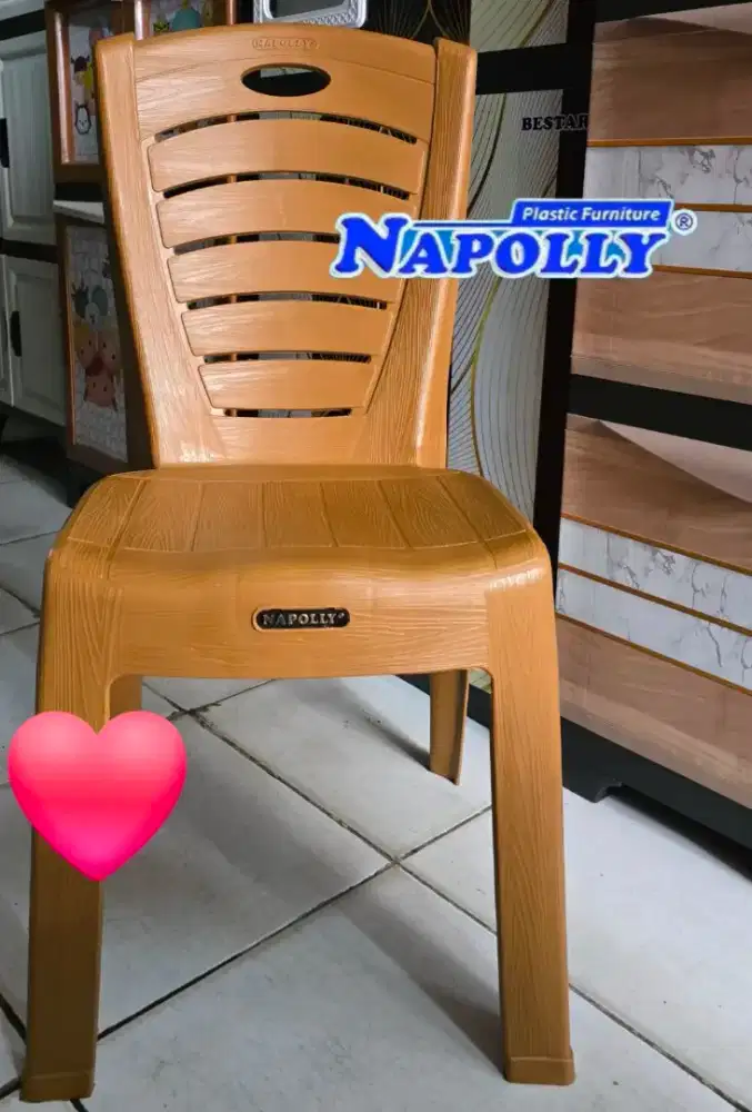 Kursi plastik napolly N233 Coklat Muda