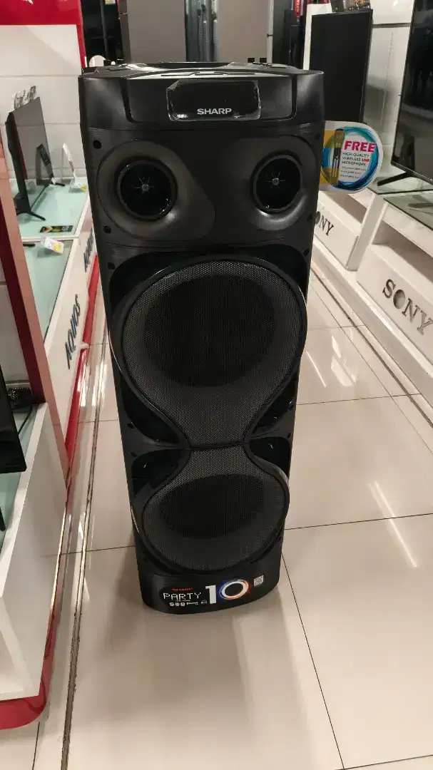 Speaker bluetooth aktif sharp free mic wireless
