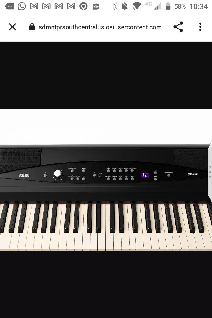 Digital Piano Korg SP280 second 2023 rumahan sangat terawat lengkap