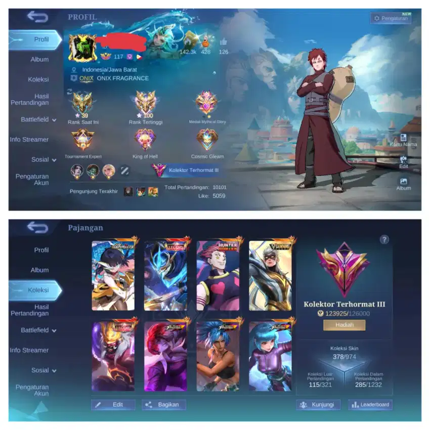 Game ML kolektor terhormat