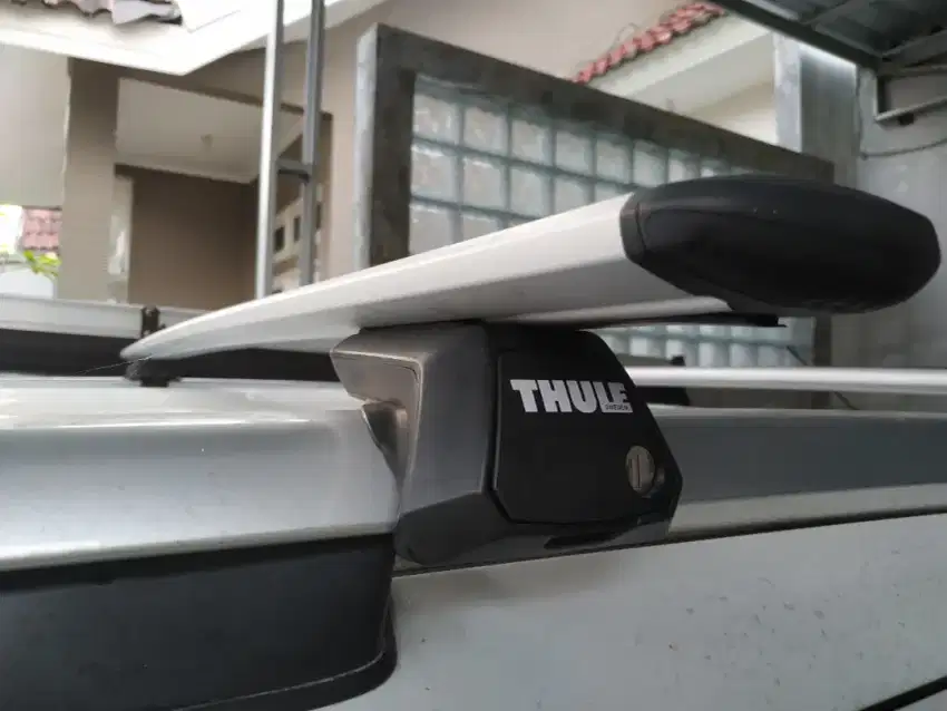 Thule Roof Rack Crossbar Wingbar Evo Silver 135cm Footpack Raised Rail