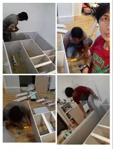 pasang/merakit lemari,rak tv,meja makan dan lain2