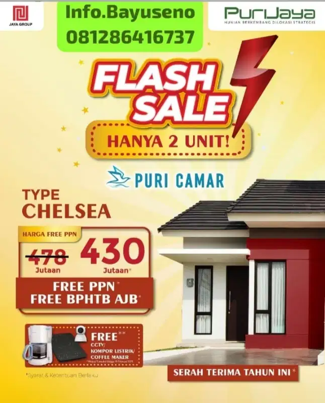 rumah cluster maleo free biaya surat bebas banjir