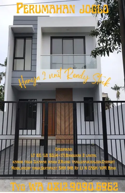 Rumah 2 lantai perumahan joglo