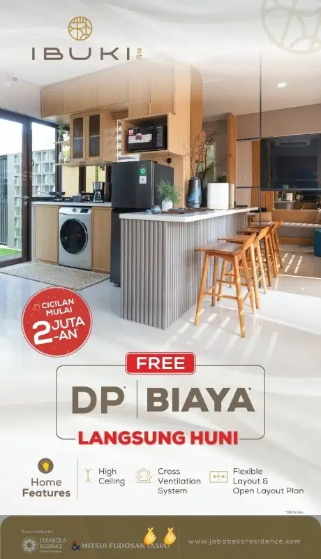 Rumah 2 LT.DP 0% 3 kamar cicilan 2 jtan