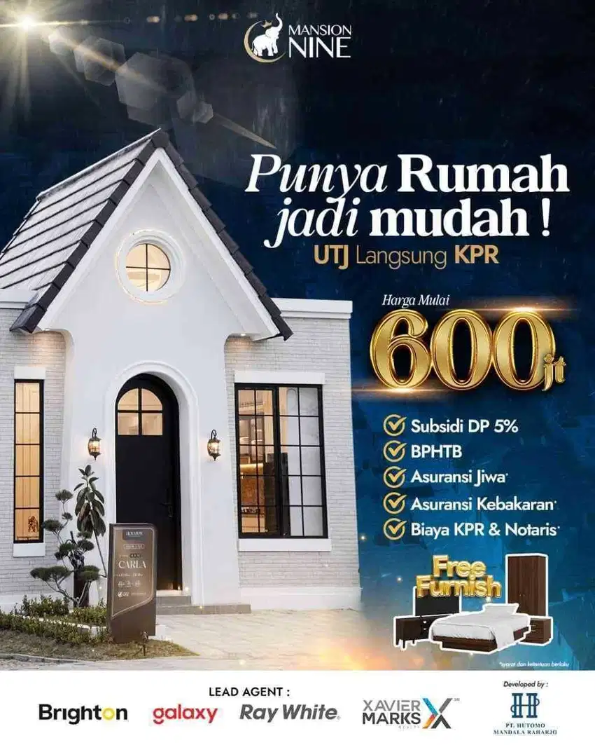 Mansion nine Surabaya 600JTan Free DP