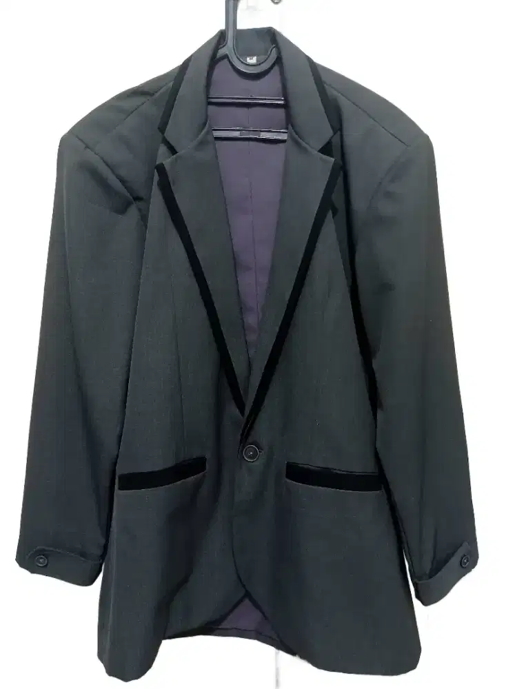 Jas Almamater Jas Casual Blazer Pria Wanita