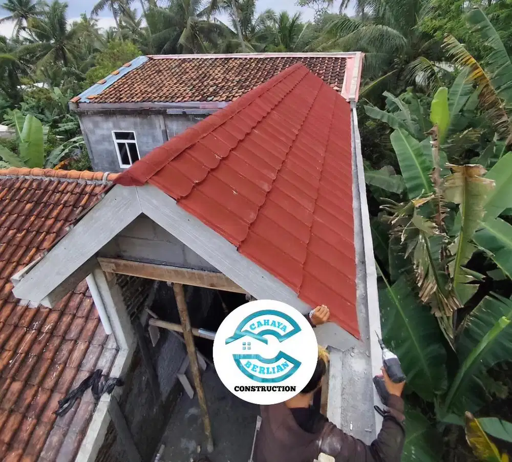 genteng metal pasir dan sejenisnya baja ringan terpasang murah