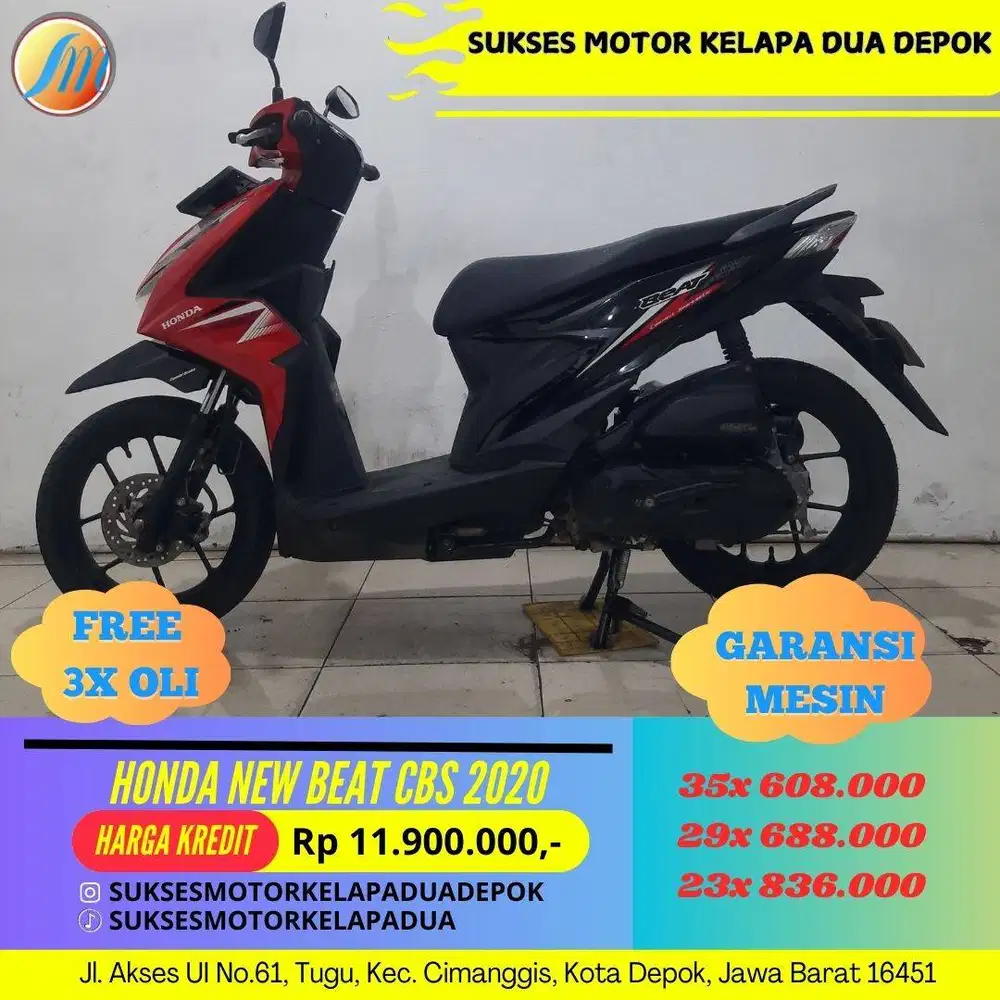 HONDA NEW BEAT CBS CASH/KREDIT DP MURAH SYARAT MUDAH KTP/KK