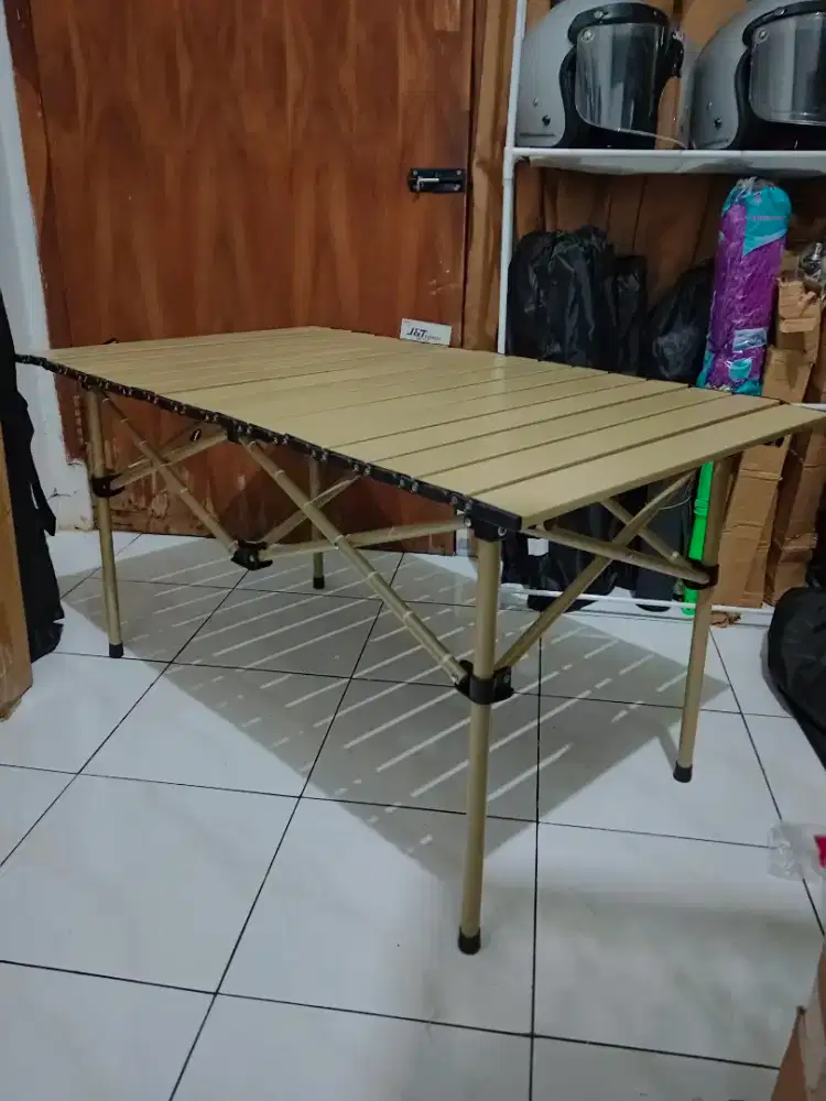 Meja Camping Lipat Outdoor portable 95x52x50cm Bahan kuat kokoh