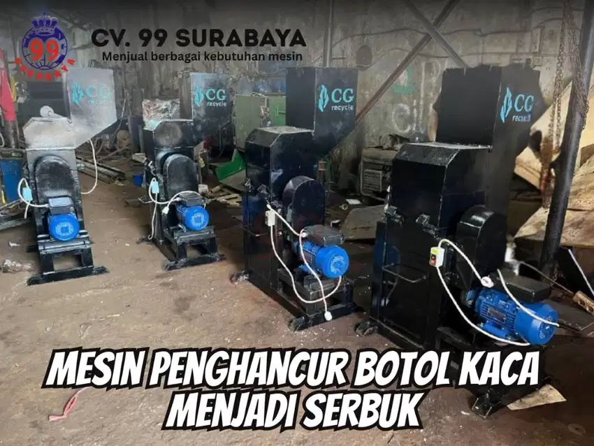 Mesin Penghancur Botol Kaca Menjadi Serpihan atau Bubuk Termurah
