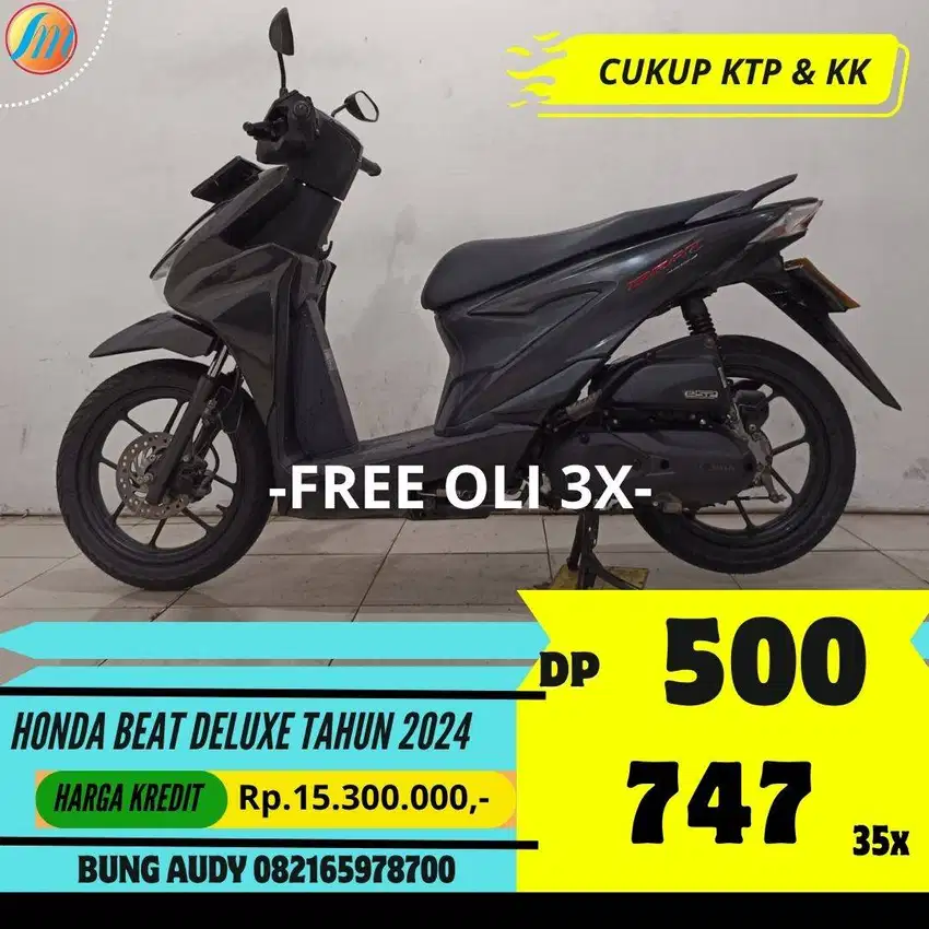 HONDA BEAT DELUXE TAHUN 2024 GRATIS OLI, FREE SERVIS, BERGARANSI