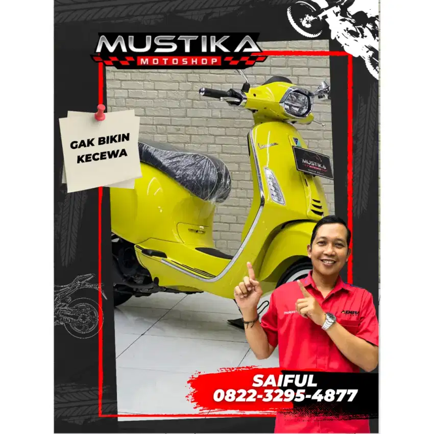 Odo 2rb Simpenan!!Vespa Sprint ABS 2024 Tipe Terbaru Mulus-Mustika