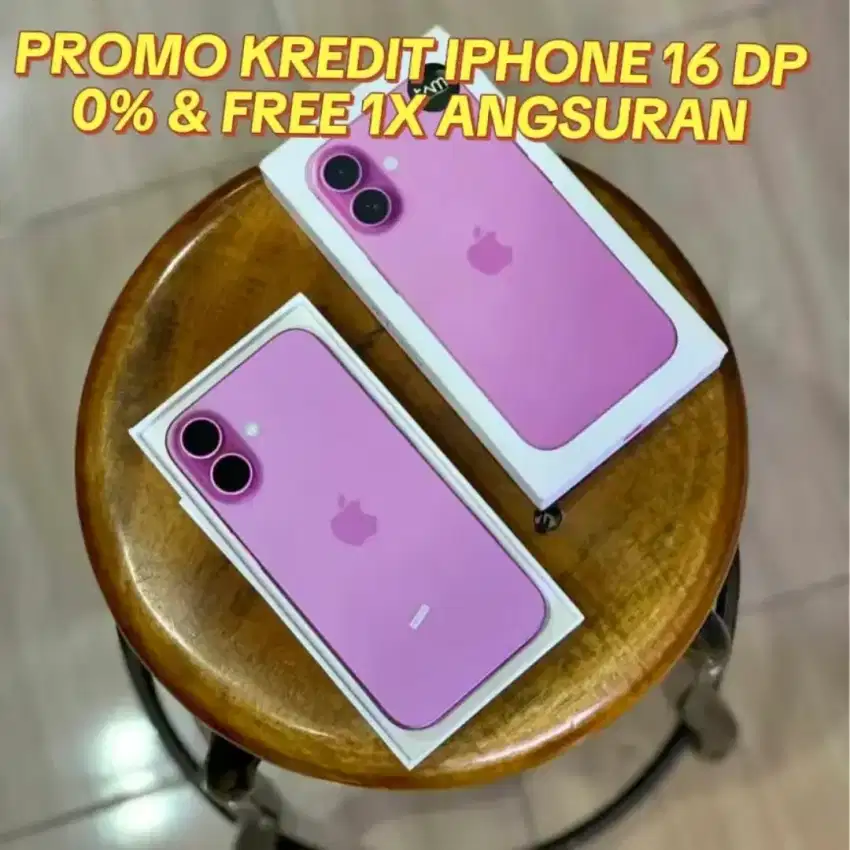 Ready Iphone 16 Promo Kredit dp 0% & Free 1x angsuran
