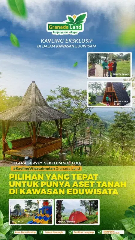 Dijual Tanah Kavling Jati di Area Wisata Viral Bogor Timur