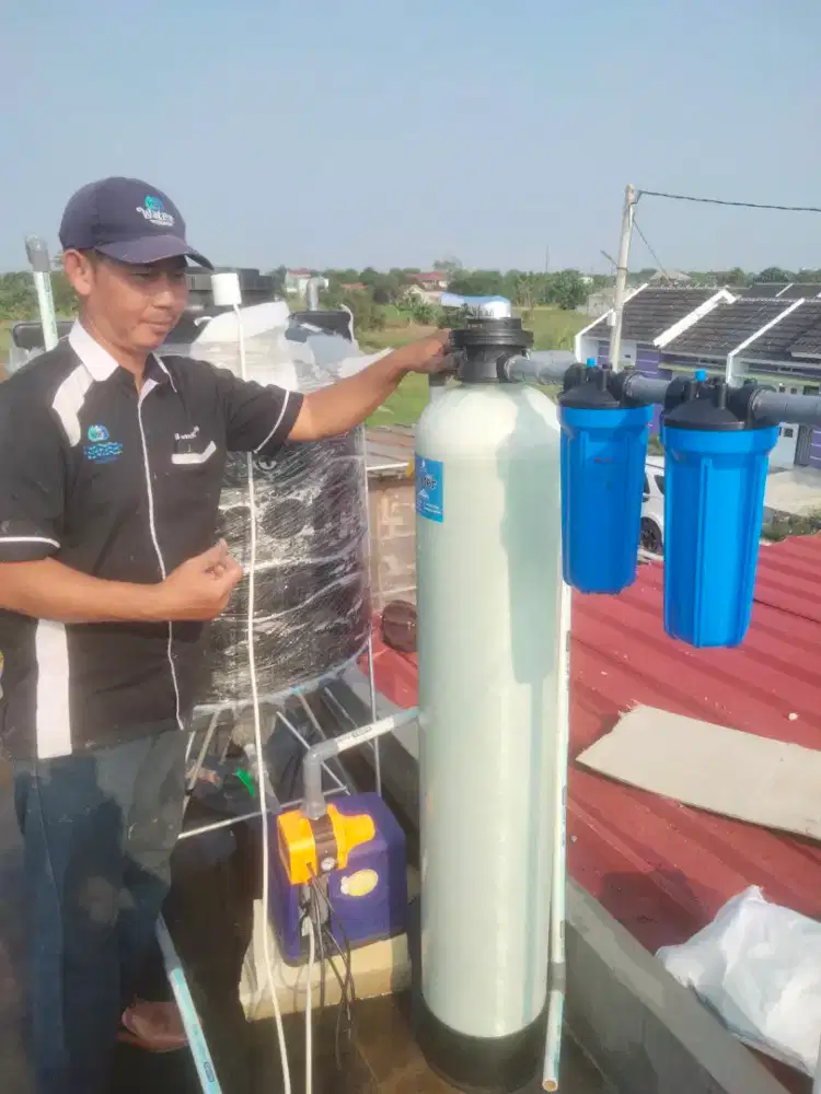Filter saringan air zat besi kapur kuning berminyak bau keruh butek