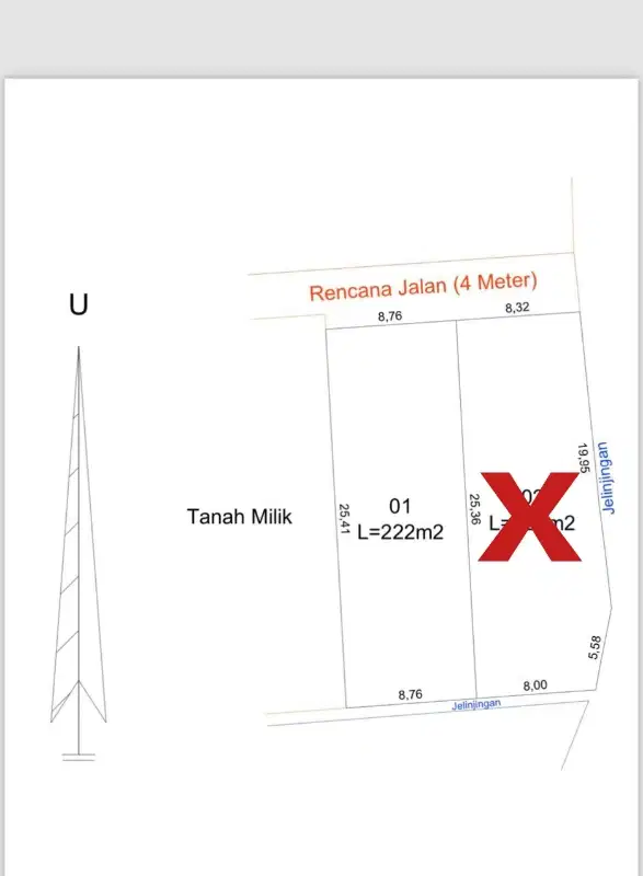 DIJUAL TANAH PRIBADI GATSU TIMUR JEPUN PUTIH