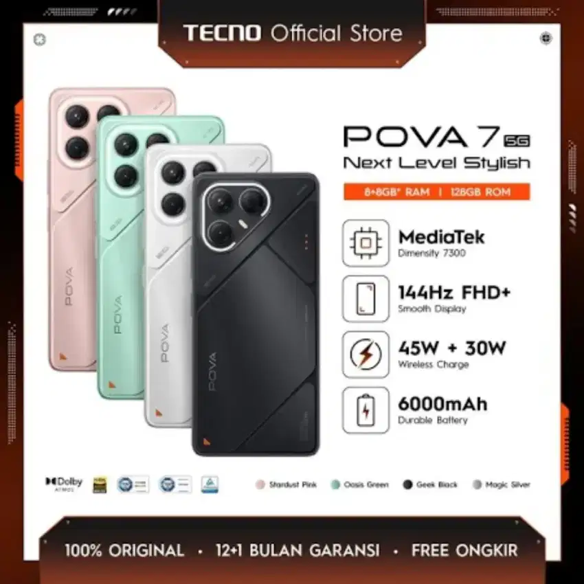 Pova 7 5G Ram 16* New