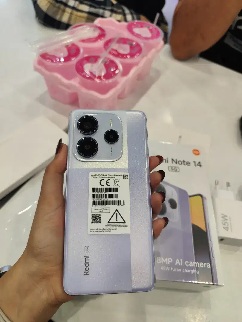 Redmi note 14 5G. Ram 8+8/256. Bisa kredit bunga mulai 0%