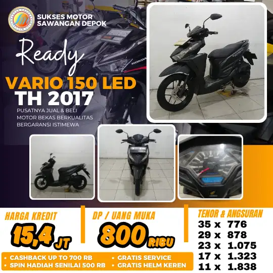 HONDA VARIO 150 LED TH 2017 UNIT MULUS BISA CASH KREDIT BERGARANSI