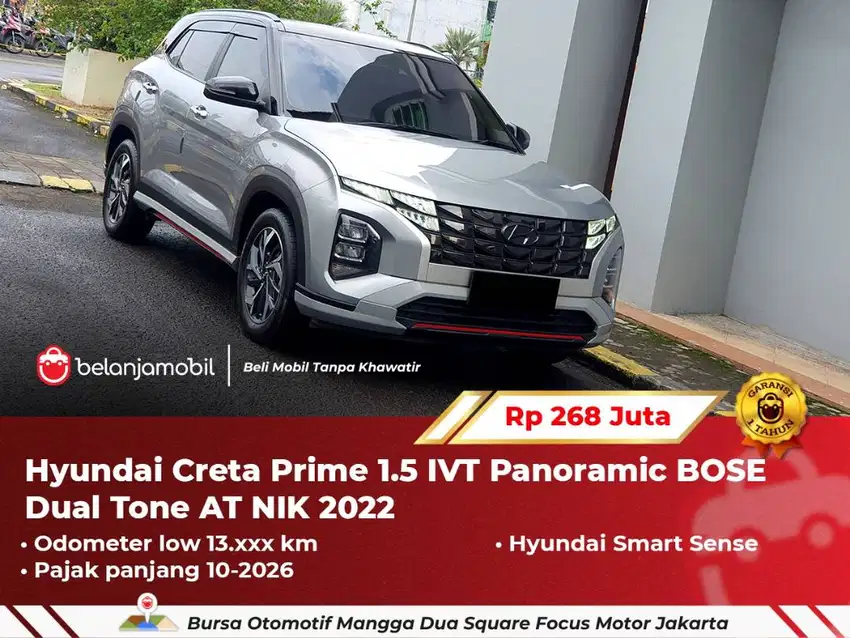 [ LOW KM ] Hyundai Creta Prime 1.5 IVT Panoramic Dual Tone 2022/2023